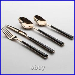 Tower T859007RGB 16 Piece Cutlery Set, Rose Gold and Black, Steel -5 Yr Gurantee
