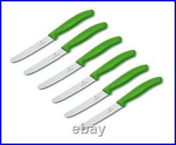VICTORINOX Cutlery 24pc Set Steak Knife Table Fork Table Soon Tea Spoon -Green