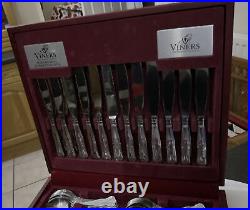 VINERS Kings Royale 18/0 Stainless Steel 70pc Canteen Cutlery Service 8 People