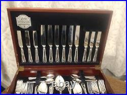 VINTAGE 44 Piece Silver Plate CUTLERY CANTEEN by George Butler Sheffield