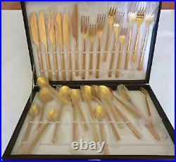 Velaze 30 pcs Flatware Cutlery Set x 2 Job Lot Premium Stainless Steel in Gold