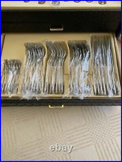 Versaille France 80 Piece Cutlery Set Brand New Unused In Faux Leather Box