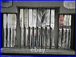 Villeroy & Boch 8-Place (78 piece) Cutlery 18/10 Steel & Fish Set, Mahogany Box