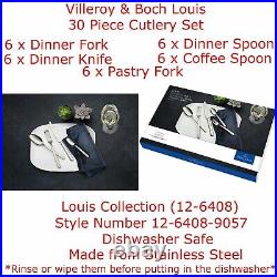 Villeroy & Boch Cutlery Set Tableware Stainless Louis 30 Piece