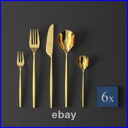 Villeroy & Boch Signature MetroChic d'Or 30 Piece Gold Plated Cutlery Set