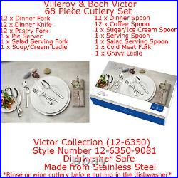 Villeroy & Boch Victor 68 Piece Cutlery Set 12-6350-9081