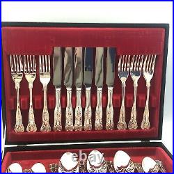 Viners Cutlery Set 24 Piece Silver Plated Stainless Steel Kings Pattern 17118 CP