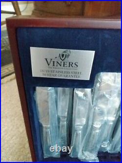Viners Cutlery Set Brand New 8 Place Setting Hester Bateman Pattern 18/10