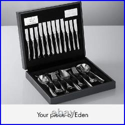 Viners Eden 18/10 44 Pce Wooden Canteen Giftbox Elegant Mirror Polished Flatware