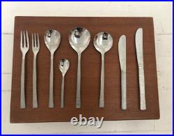 Viners Studio complete vintage cutlery set 44 pieces in wooden canteen