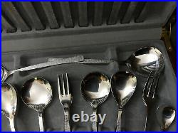 Vintag 44Pc Viners Bark Cutlery Set Gerald Benney Studio Stainless Steel Canteen