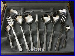 Vintag 44Pc Viners Bark Cutlery Set Gerald Benney Studio Stainless Steel Canteen