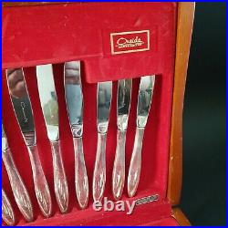 Vintage 44 PC Oneida Flexfit melissa Canteen Cutlery Set retro stainless boxed