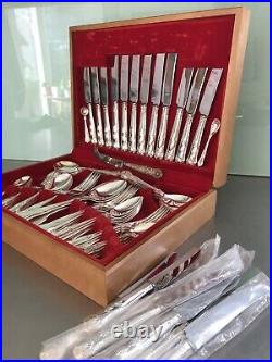 Vintage Cutlery Set Canteen In Wooden Box -Excellent Condition