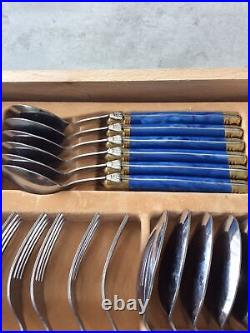 Vintage Jean Dubist Laguiole Stainless Steel Flatware Set Set Of 24 Pieces
