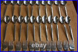 Vintage Lucky Wood Stainless Steel Cutlery Service Set 3kg 11 place settings