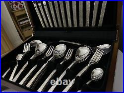 Vintage Retro Viners Gerald Benney Glacial Bark Silver Plate Canteen Cutlery Set