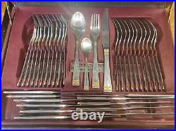 Vintage Rosenbaum International Stainless steel & gold plated cutlery canteen