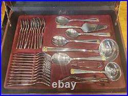 Vintage Rosenbaum International Stainless steel & gold plated cutlery canteen