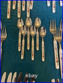 Vintage Royal Albert Old Country Roses Viners 44 Piece Cutlery Set RARE
