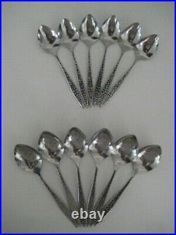Vintage Stainless Steel Viners Mosaic Cutlery Set 62 Pieces Knives Forks Spoons