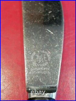 Vintage Tias Eckhoff Lundtofte 30 piece SET 1960's Stainless Steel Black Handles