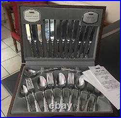 Vintage VINERS DUBARRY Stainless Steel 44pc Canteen Of Cutlery Service 6 Person