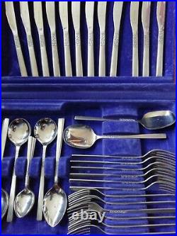 Vintage Viners LOVE STORY Cutlery Canteen 44 Pieces In Wooden Presentation Box