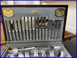 Vintage Viners Silver Plate Dubarry Canteen Cutlery Set For 8 Knives Forks Spoon