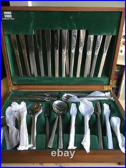 Vintage Viners Studio Gerald Benny Bark Stainless Steel Cutlery 81 Pieces