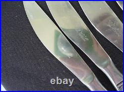 Vintage retro wiltshire burgundy stainless steel cutlery set for 6 44 piece