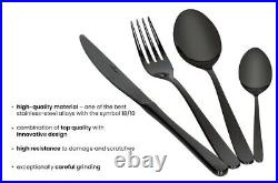 Zwieger Vesper Black Cutlery Set 24 Pieces For 6 Persons Stainless Steel 18/10